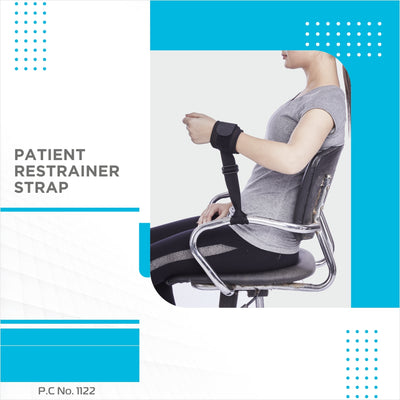Patient Restrainer Strap | Ensures Safety of the Patients by Locking Harmful Movements (Black) - Vissco Next