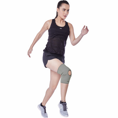 Neoprene Knee Brace /Patella | Supports the Knee & Reduces Pressure on the Patella (Grey)