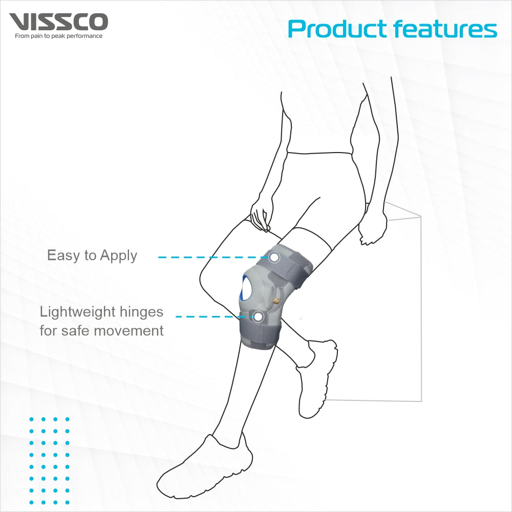 Vissco Hinged Knee Brace - Neoprene | Open