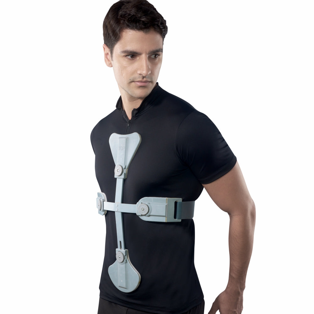 Ash Brace (Hyper - Extension Brace) | Provides Correct Alignment of the Spine & Prevents Kyphosis (Grey) - Vissco Next