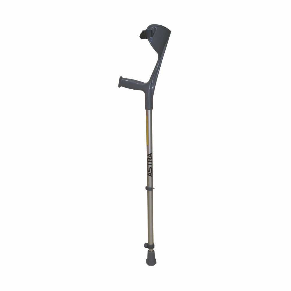 Astra Max Elbow Crutch (Fixed Handle) for Physically Challenged | Light Weight & Adjustable Height (1 Pair) (Grey) - Vissco Next