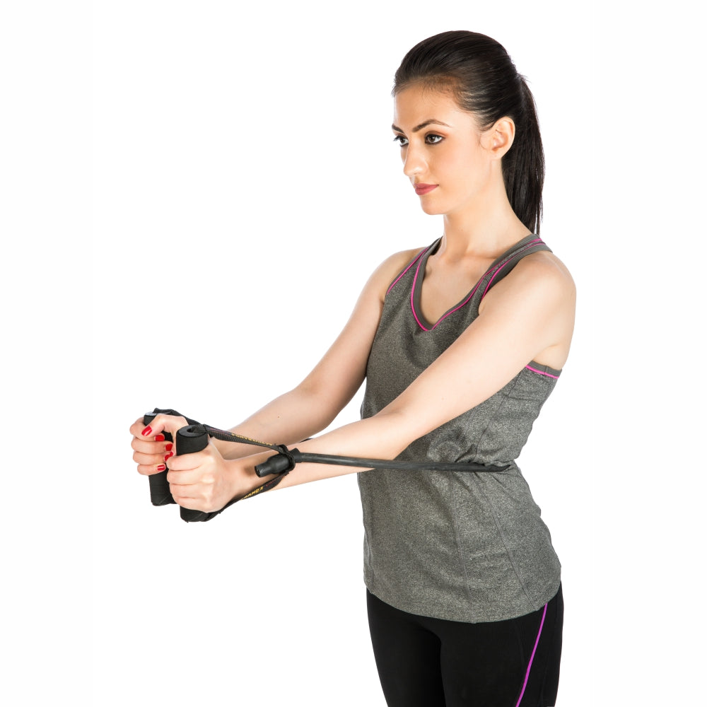 Active Band - Physical Resistance Tubing (With Grip Handles) for Exercise, Workouts, Gym, Stretching, Yoga | Muscles & Joints Strengthener - Vissco Next