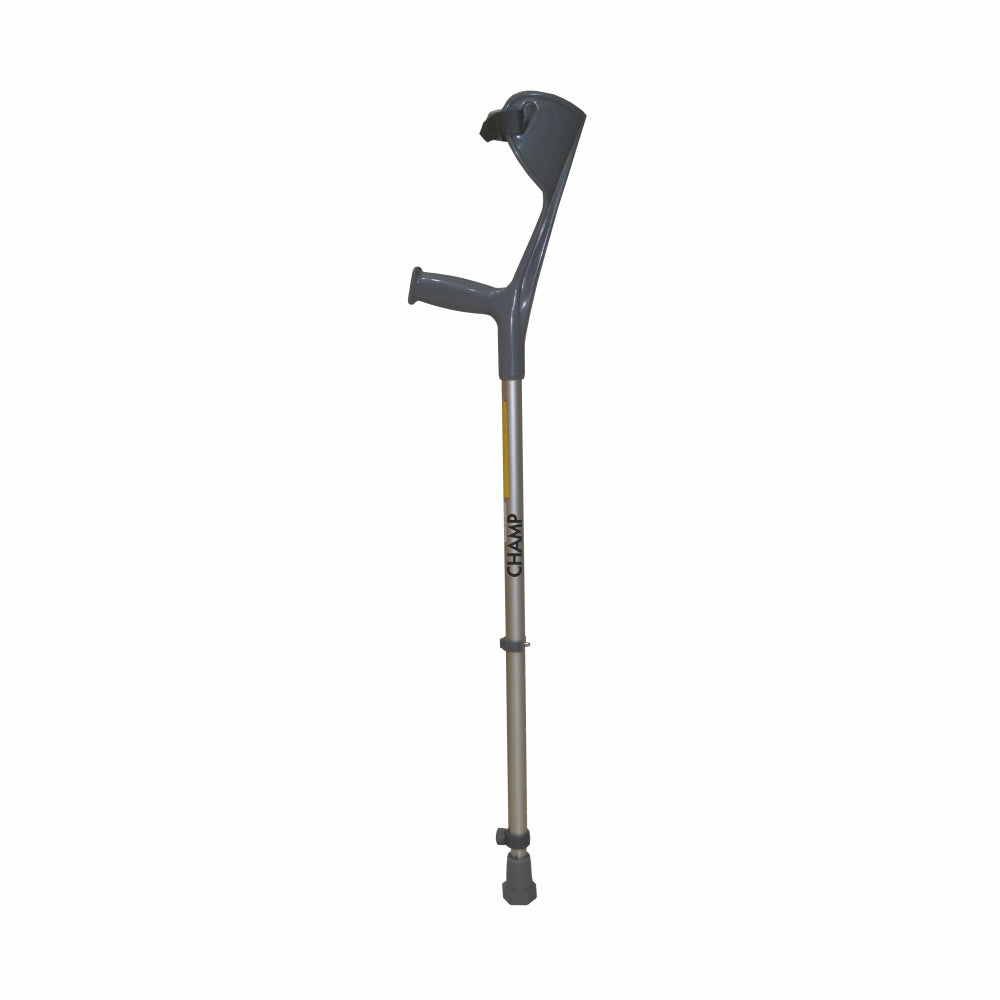 Vissco Champ Max Elbow Crutch (Fixed Handle) for Physically Challenged | Light Weight & Adjustable Height (1 Pair) (Grey)
