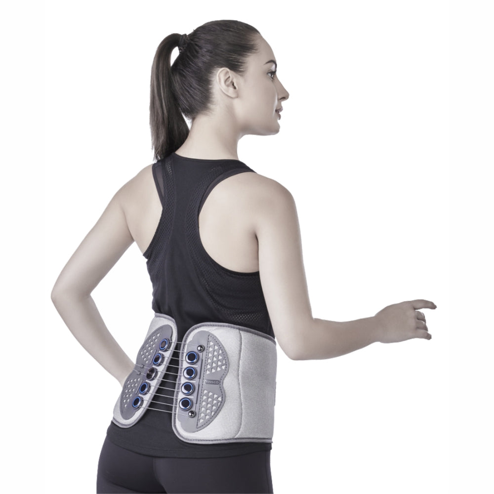 Flexi Lacepull LS Belt (Moderate Support)|Provides Support to the Lower Back |  With Lace Pull Mechanism (Grey) - Vissco Next