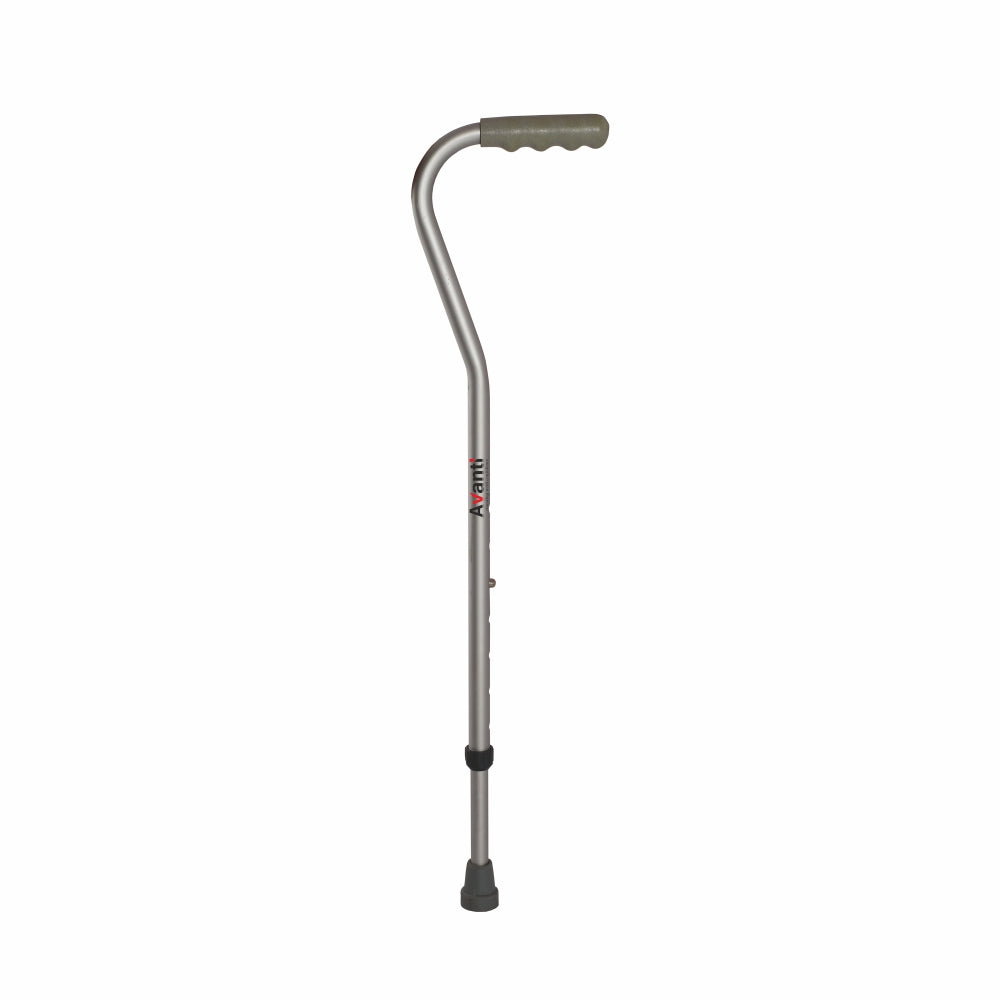 Avanti Sheperd Shape Single Stick for Physically Challeged | Light Weight & Adjustable Height (Grey) - Vissco Next