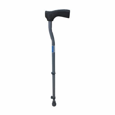 Medipedic Single Powder Coated Stick for Physically Challenged | Light Weight & Adjustable Height (Grey)
