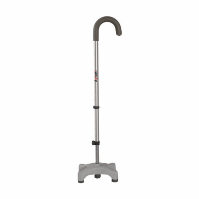Vissco Avanti U Shape Quadripod Walking Stick| For Elderly & those Physically Challenged |Lightweight |Height Adjustable walking stick with 4 Legs - Universal (Grey) - Vissco Rehabilitation 