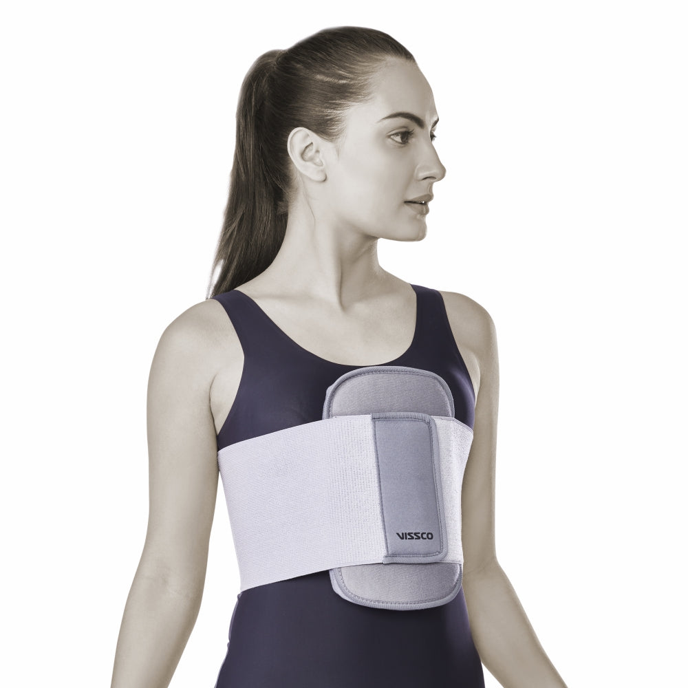 Vissco Chest Support Sternal Brace Belt For Rib Fracture, Chest Pain Relief - (Grey) - Vissco Rehabilitation 