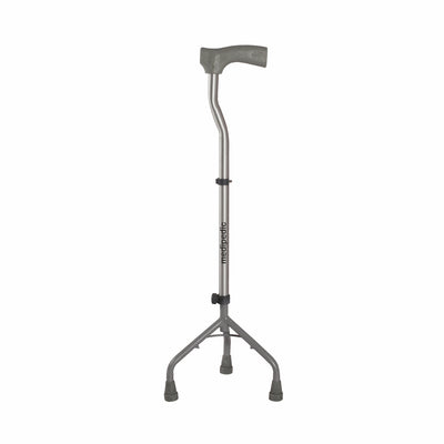 Medipedic L Shape Tripod Stick for Physically Challeged | Light Weight & Adjustable Height (Grey)