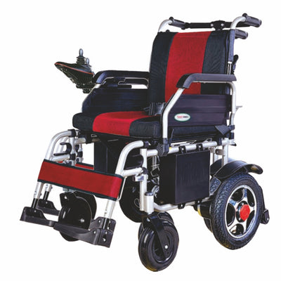 Vissco Zip Lite Power Wheelchair with Double Battery 20Km per charge-Designed for those physically challenged to become independent|Durable & Long Lasting|Weight Bearing Capacity 100kg (Silver/Black) - Vissco Rehabilitation 