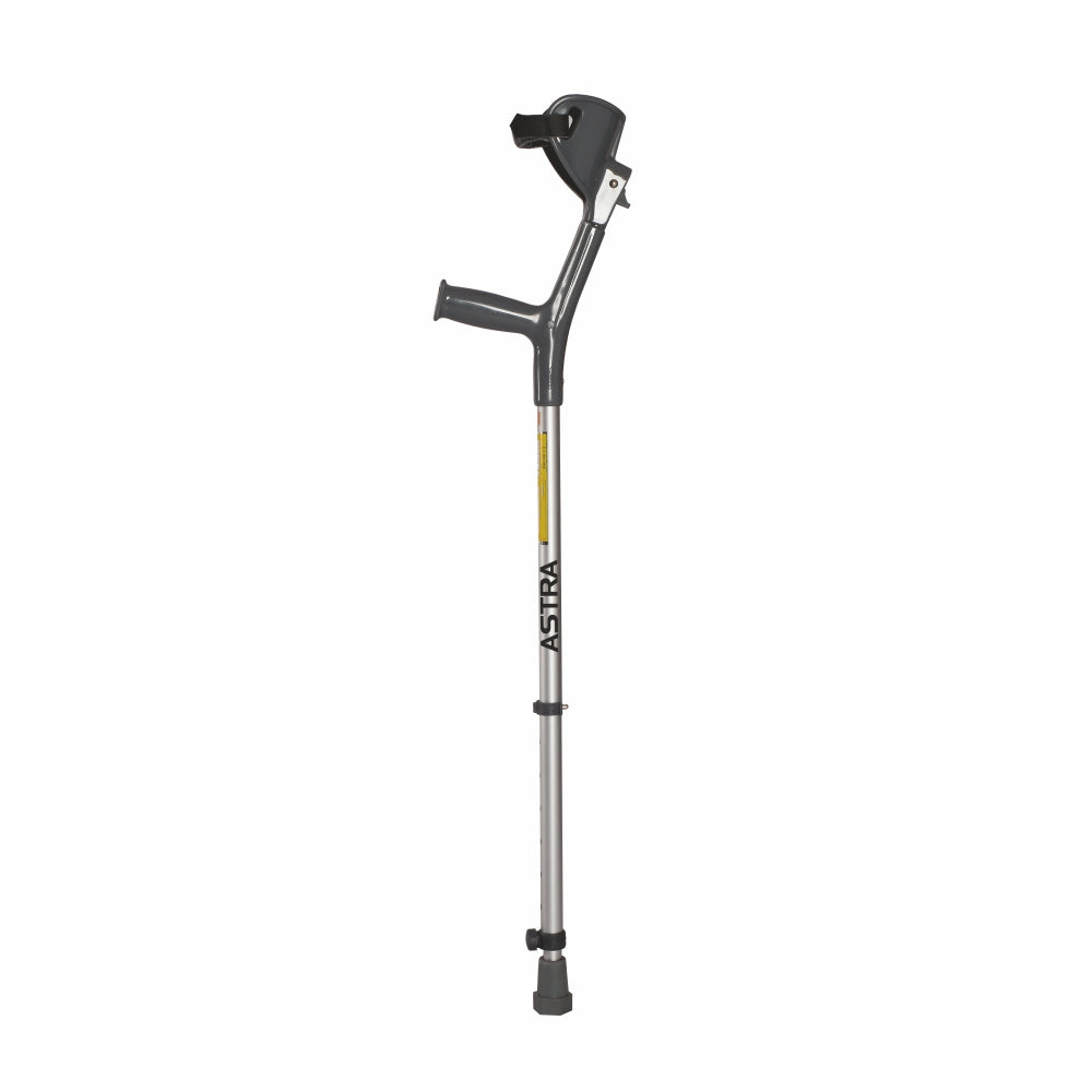 Astra Max Elbow Crutches | Adjustable Elbow Support & Height | Light Weight | PVC grip Handle (1 Pair) | Color (Grey) - Vissco Next