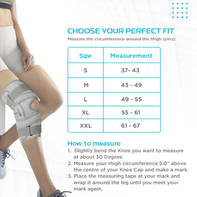 OA Knee Brace - Open Type (Left/Right) | Offloads the Pressure on the Knee (Grey)