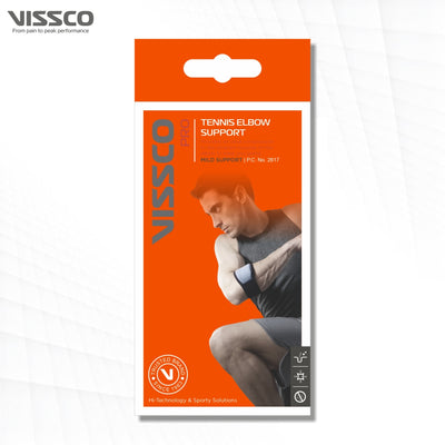 Tennis Elbow Support (Mild Support)| Provides an Ideal Compression to the Strained Muscles of the Elbow (Grey) - Vissco Next