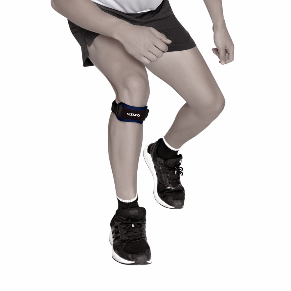 Patellar Support |Offloads pressure on the patellar tendon to provide pain relief | Color - Black (Single Piece) - Vissco Next