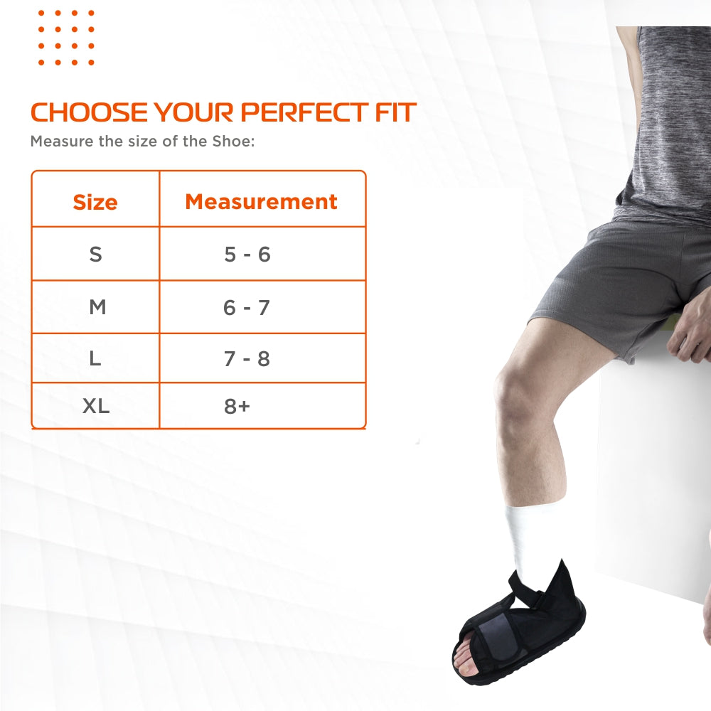 Cast Shoe | Provides Stability & Protection while the Leg is in Plaster (Grey) - Vissco Next