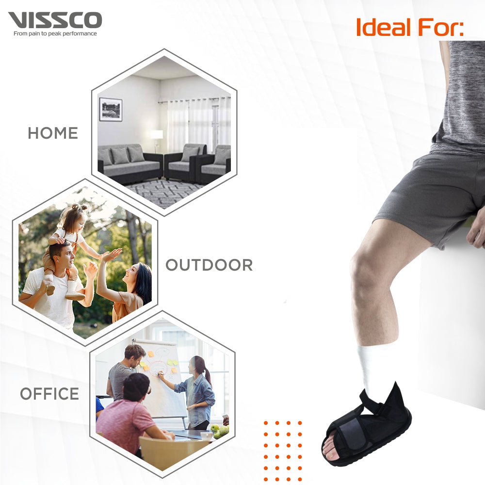 Cast Shoe | Provides Stability & Protection while the Leg is in Plaster (Grey) - Vissco Next