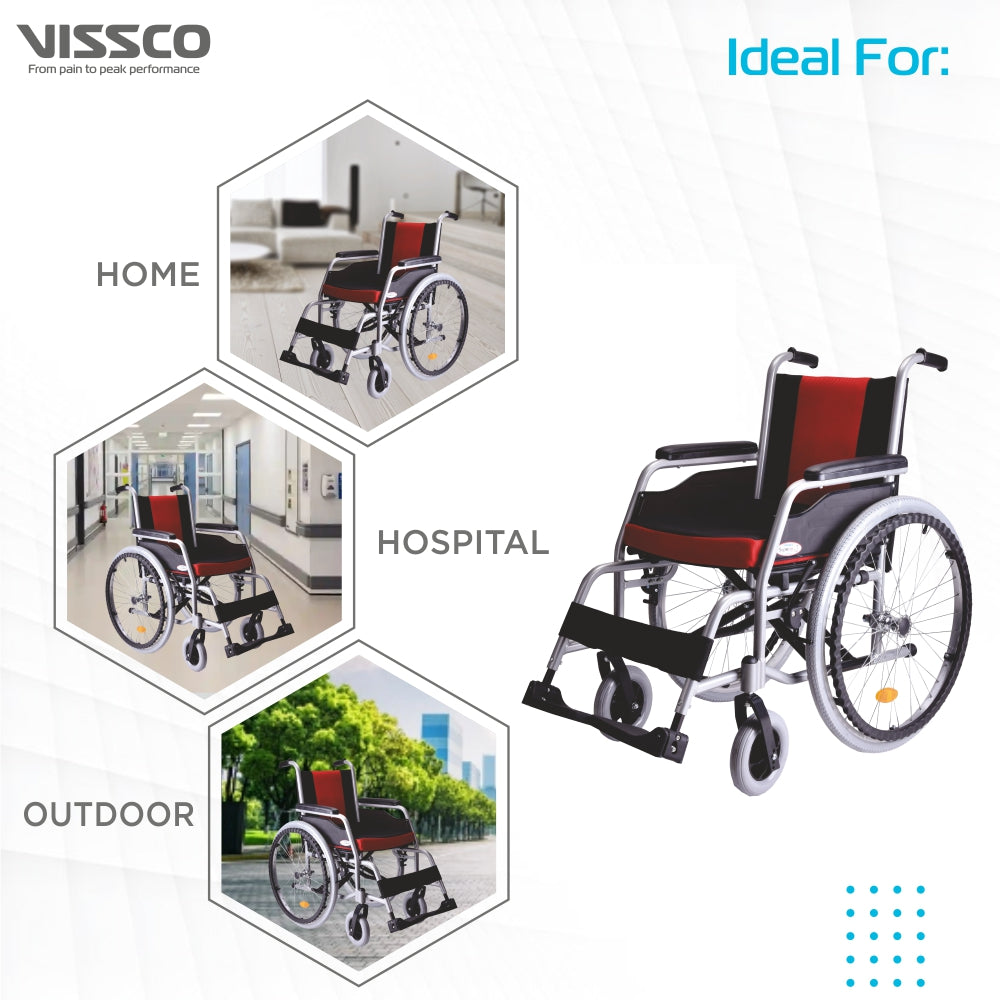 Vissco Superio Wheelchair - with Fixed Spoke Wheels | Aluminum