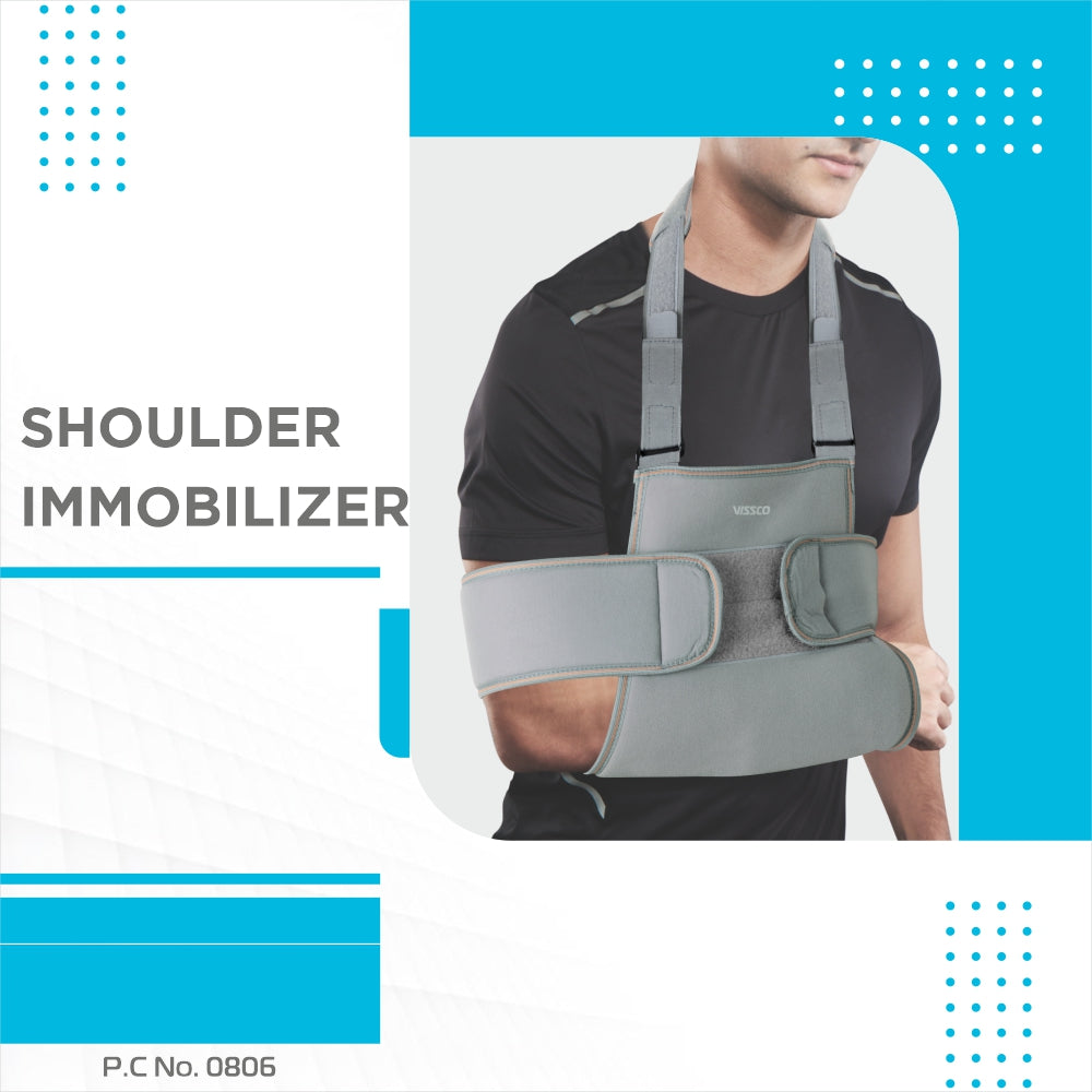 Shoulder Immobilizer | Provides Firm Support for Shoulder Dislocation & Relieves Pain (Grey)