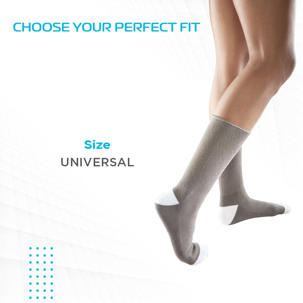 Diabetic Socks |Comfortable to Minimize Pressure on Legs and Feet | Prevent Skin Abrasion &  Blisters (Grey)
