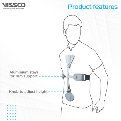 Ash Brace (Hyper - Extension Brace) | Provides Correct Alignment of the Spine & Prevents Kyphosis (Grey) - Vissco Next