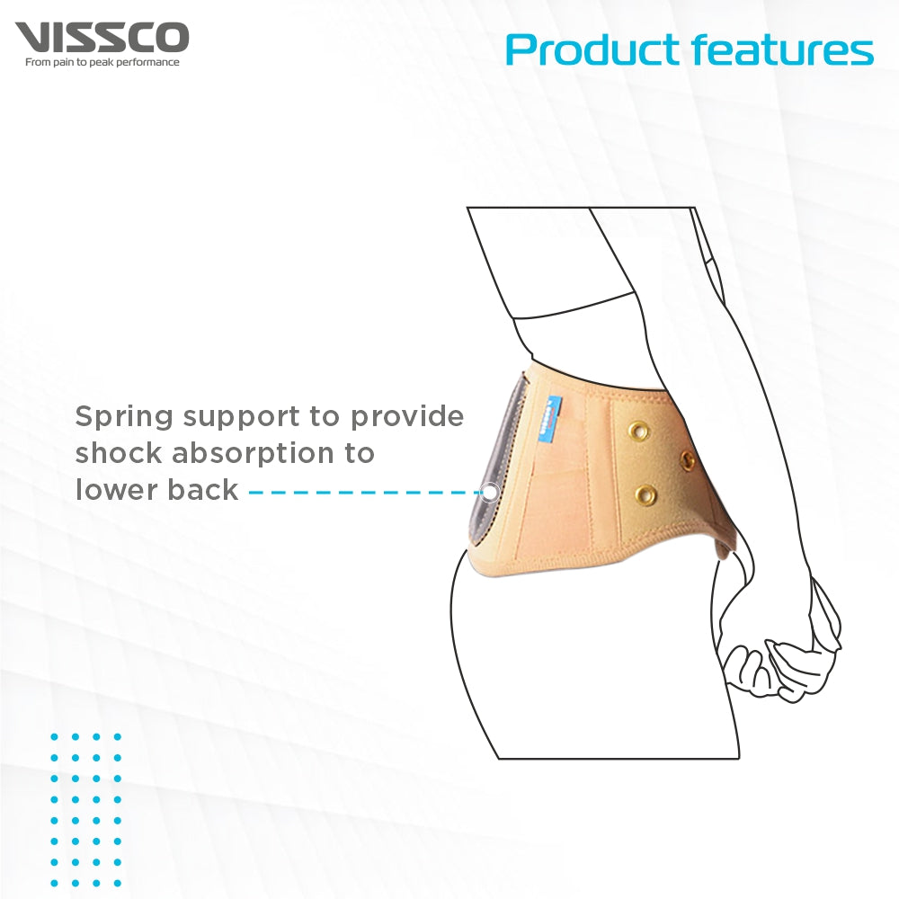 Orthopaedic Back Spring Support | Provides Optimum Compression & Support to Prevent Back Injury (Beige) - Vissco Next