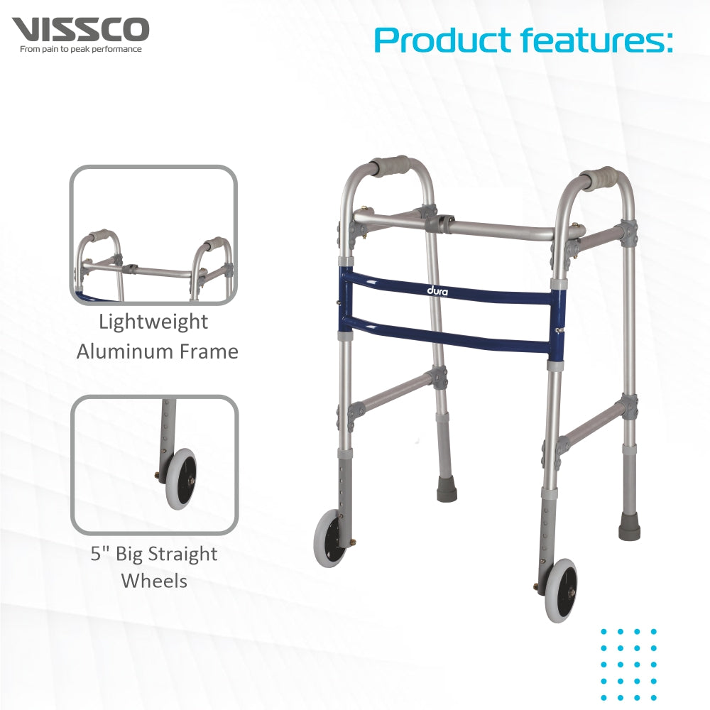 Vissco Dura Max Walker - with Straight Wheels | Aluminum