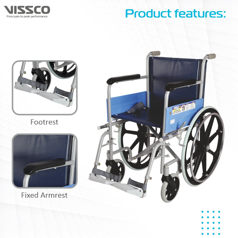 Vissco Classic Wheelchair - with Fixed Mag Wheels