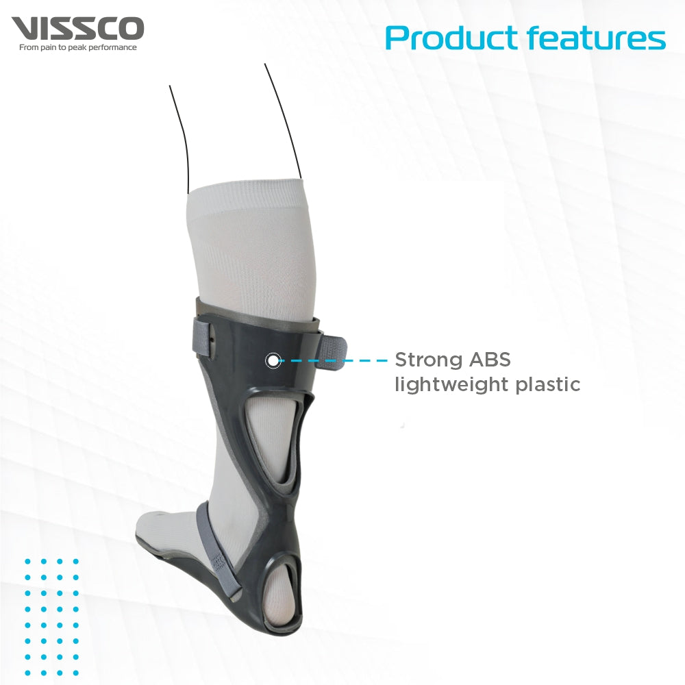 Ankle Foot Orthoses (AFO) | Maintains and Supports Foot to prevent Foot Drop | With Socks (Grey)