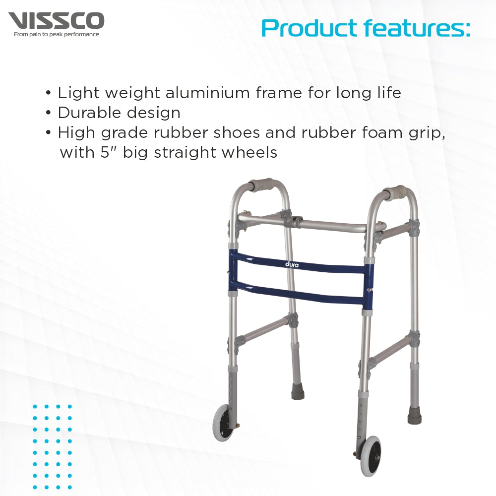 Vissco Dura Max Walker - with Straight Wheels | Aluminum