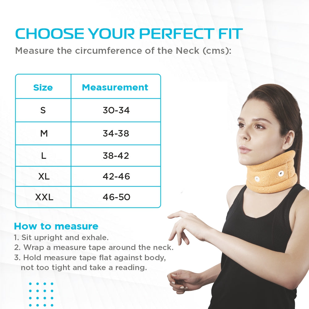 Vissco Neck Support Cervical Collar without Chin Support for Men & Women | Relieves From Neck Pain | Neck support for Cervical Spondylosis, Excessive strain on the neck muscles (Beige) - Vissco Rehabilitation 