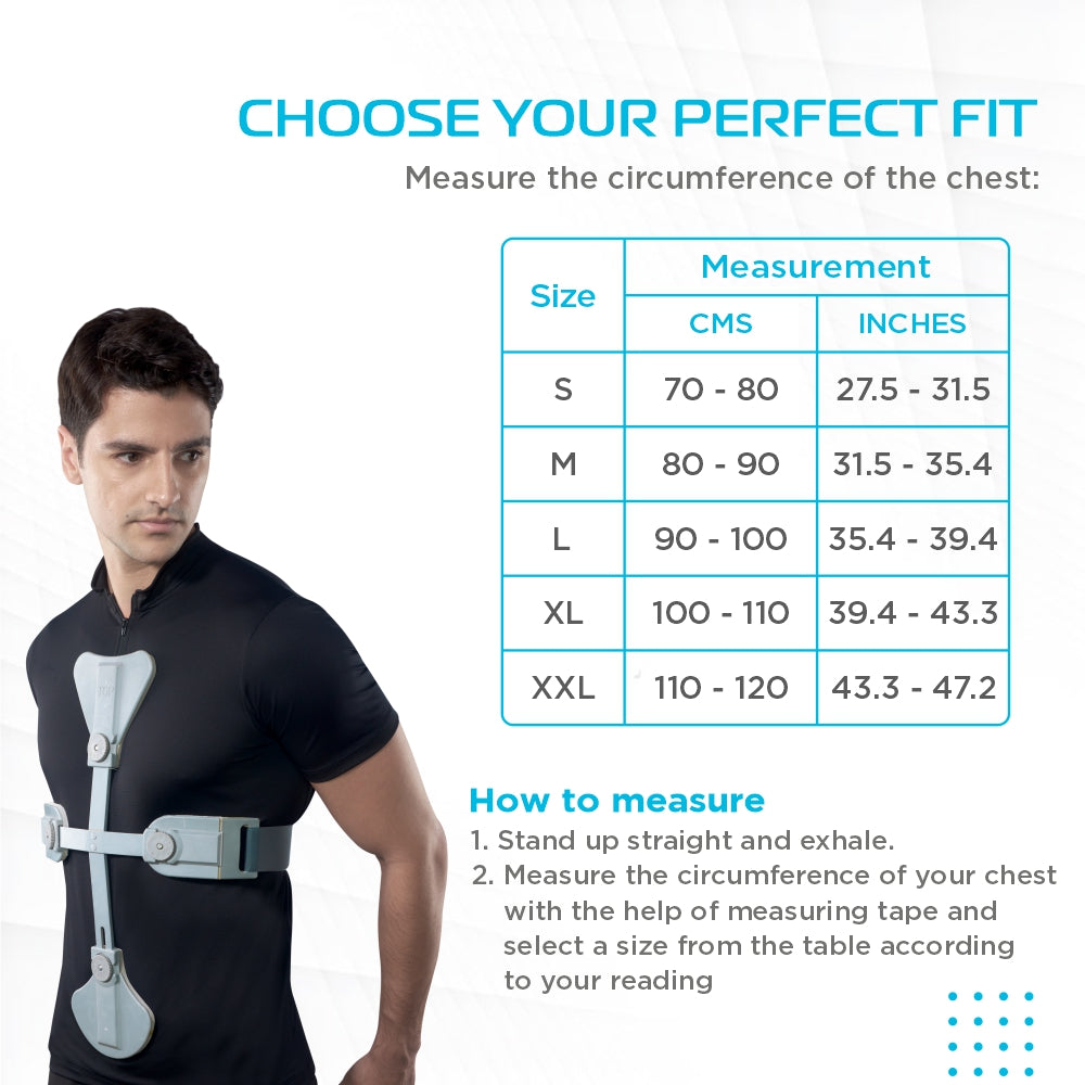 Ash Brace (Hyper - Extension Brace) | Provides Correct Alignment of the Spine & Prevents Kyphosis (Grey) - Vissco Next