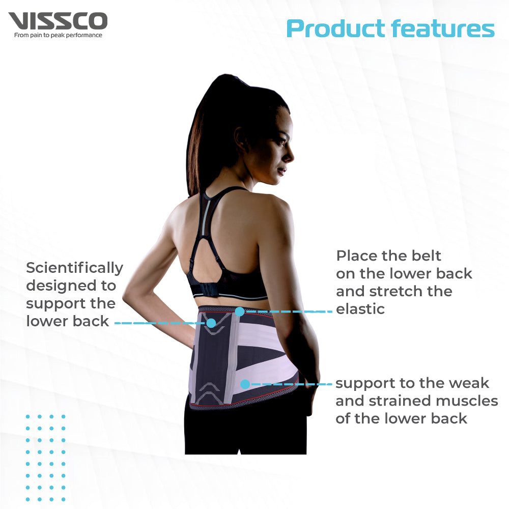 Buy Vissco Back Support Lumbocare (Lumbo Sacral Belt),Supports the Spine &  Relieves Pain, Lower Back Brace Support, Back Pain Relief For Men and  Women, Can be used for Slip disc - Medium (