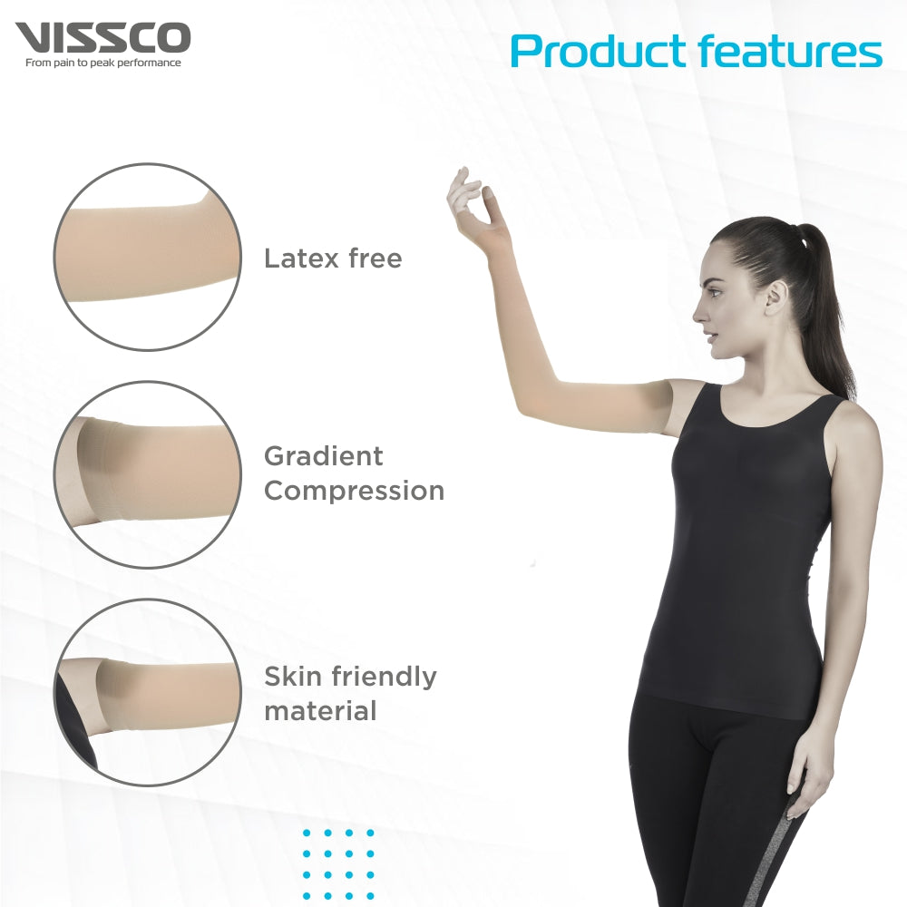 Vissco Lymphoedema Compression Arm Sleeve - Class II (23-32 mmHg)