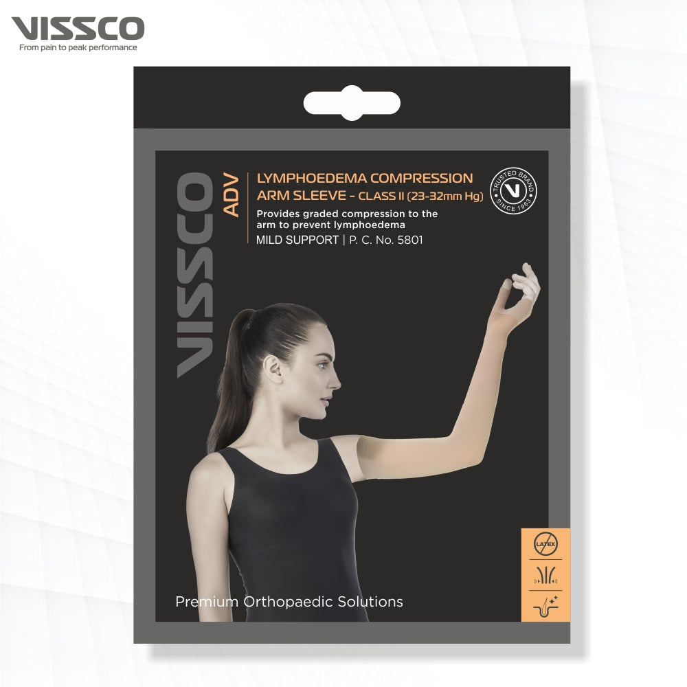 Vissco Lymphoedema Compression Arm Sleeve - Class II (23-32 mmHg)