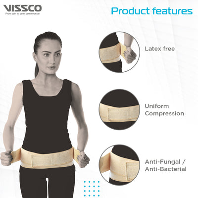 Abdominal Maternity Binder for Toning of Abdominal Muscles | Waist Support | Tummy Fat Reduction (Beige)