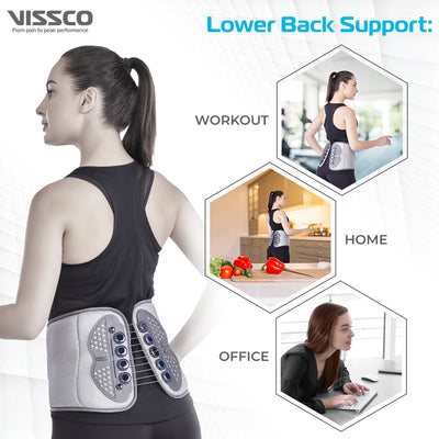 Vissco Back Support Lacepull LS Belt For Back Pain Relief & Effective Back Pain Support & Immobilization - (Grey) - Vissco Rehabilitation 