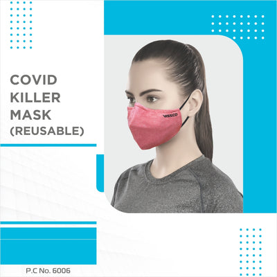 Reusable & Comfortable Face Mask | Washable Breathable Mask With Adjustable Ear Loop & Nose Clip - Vissco Next