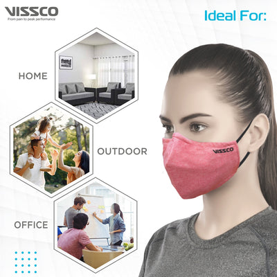 Reusable & Comfortable Face Mask | Washable Breathable Mask With Adjustable Ear Loop & Nose Clip - Vissco Next