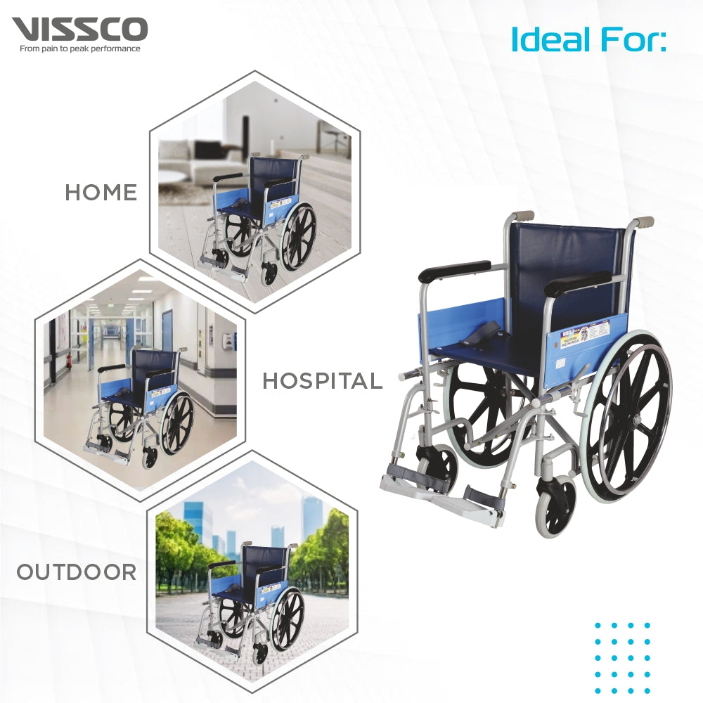 Vissco Classic Wheelchair - with Fixed Mag Wheels