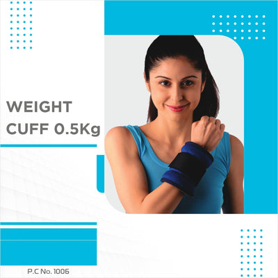 Weight Cuff | Place on Wrist or Ankle while Exercises| Adjustable (Blue) - Vissco Next