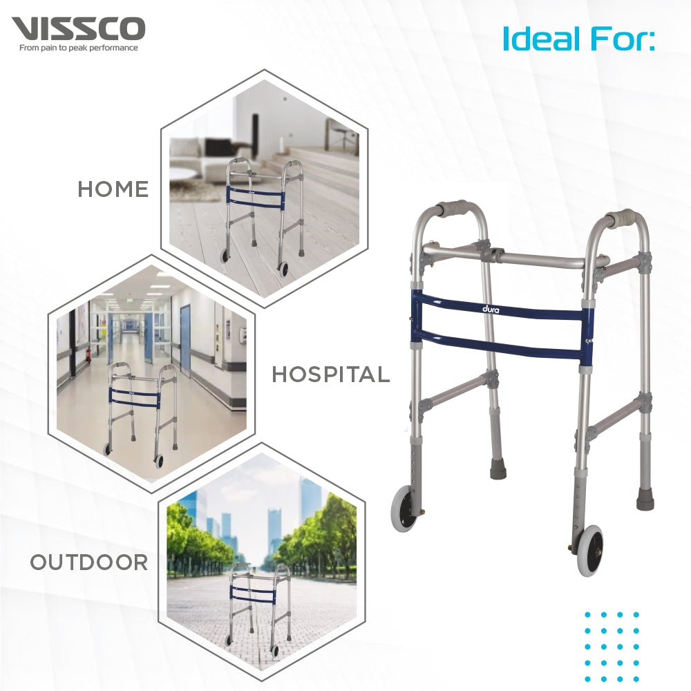 Vissco Dura Max Walker - with Straight Wheels | Aluminum