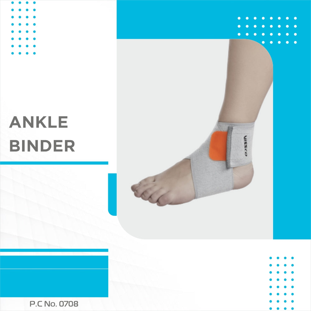 Ankle Binder (Mild Support) | Ankle Support for Sprained / Swollen Ankles | Effective for Ligament/Sports Injuries (Grey)