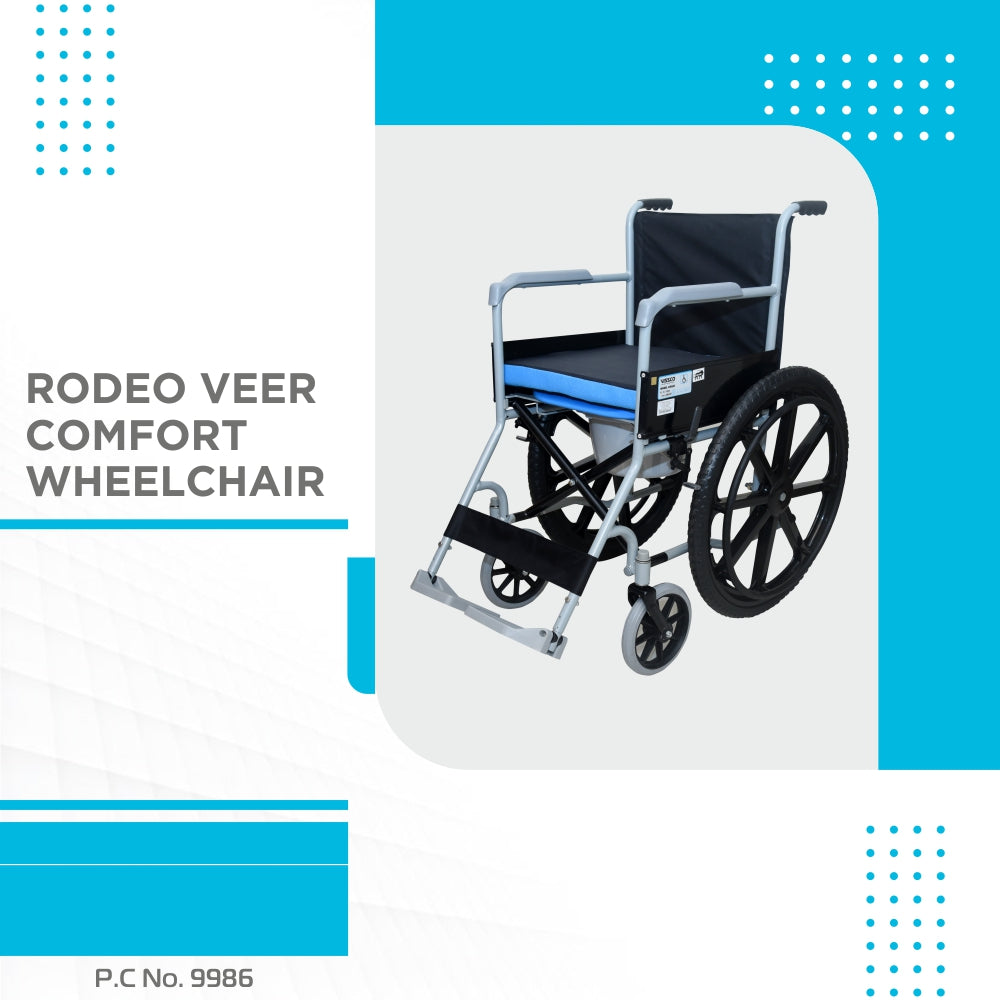 Vissco Rodeo Veer Wheelchair - with Removable Commode
